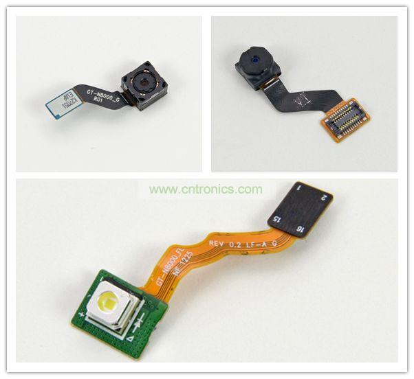 拆前置、后置攝像頭及閃光燈