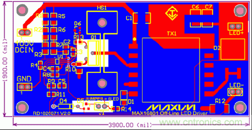 LED驅(qū)動器電路板布局