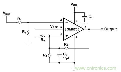 SGM8706硬件設(shè)計(jì)參考圖如下所示