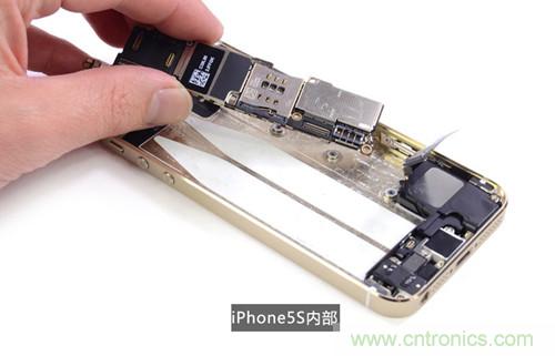 土豪金iPhone 5S拆解：內部結構升級，維修難度增加