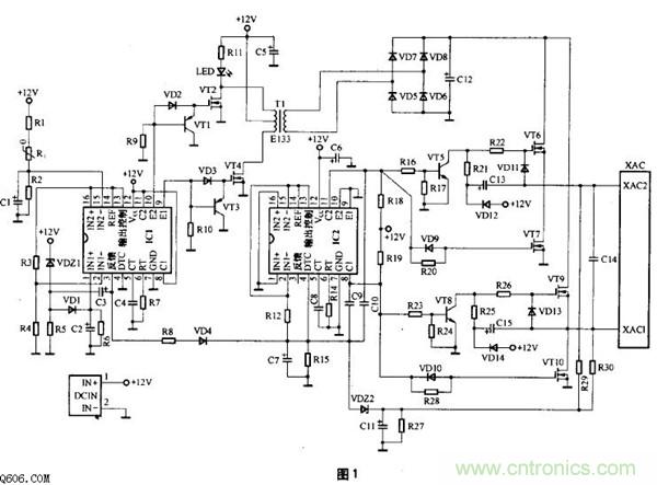 車(chē)載逆變器電路原理圖