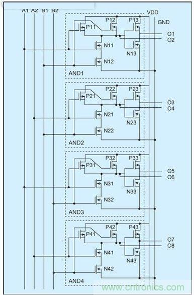 防DPA攻擊的基本電路單元的電路結(jié)構(gòu)