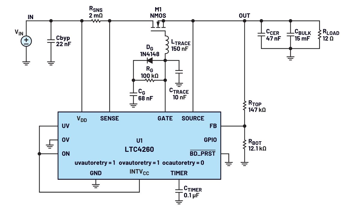 我的熱插拔控制器電路為何會振蕩？